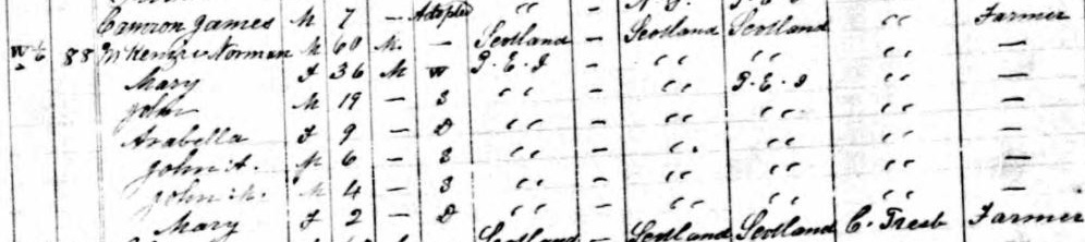 1891 Canada census, PEI, Lot 60, Norman McKenzie